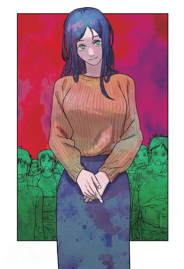 电锯人漫画封面彩页存了当壁纸吧