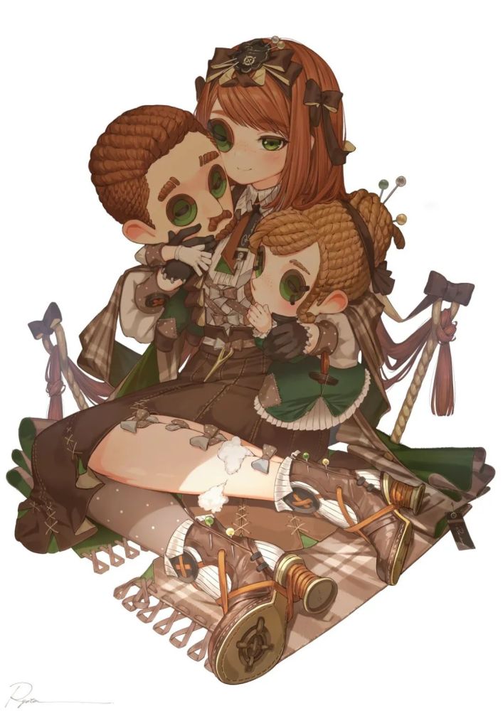 画师ryota笔下的人物这种q版的画风超级可爱啊