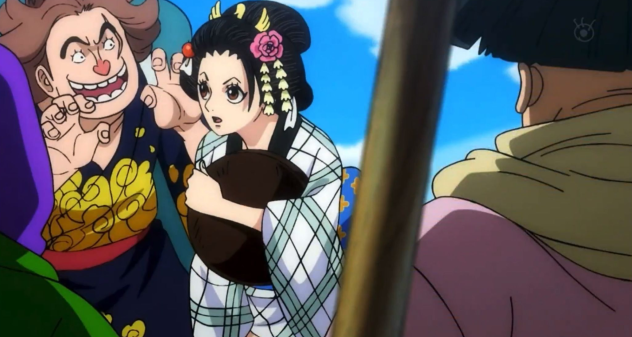 海贼王960集年轻时的阿鹤媲美女帝狂四郎小时候一脸呆萌