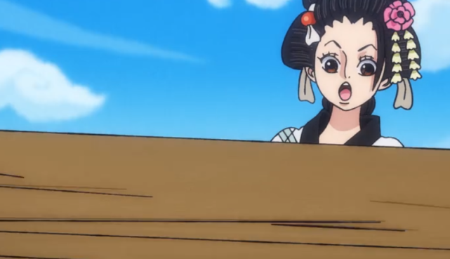 海贼王960集光月御田正式登场年轻时的鹤老板跟娜美撞脸了