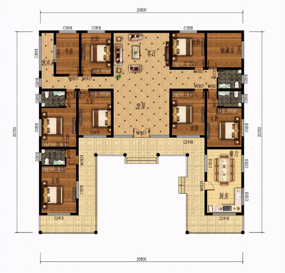 三层房子设计图120平方三层房子设计图,漂亮实用农村自建小别墅设计图