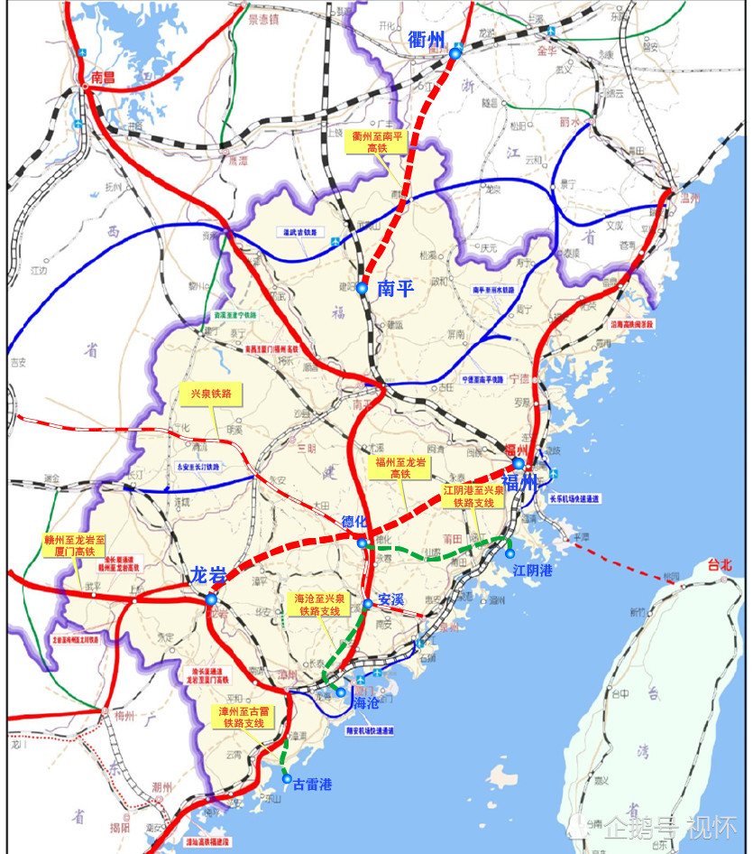 福建铁路规划图2030图片