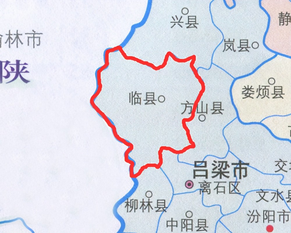 临县地图全图高清版图片