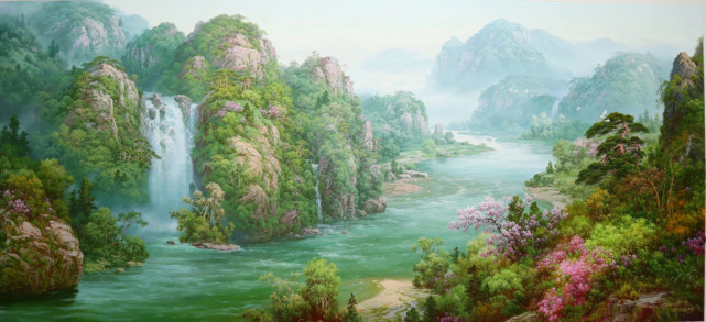 川田達懿「風景」油彩画 20号 大作 | www.unimac.az