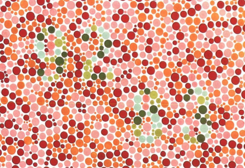 五张色觉测试图,第一张就难倒了很多人,你看正确答案是什么?