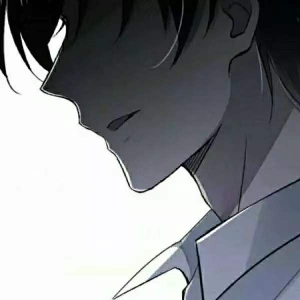 暗黑系男头丧系黑白动漫男生头像