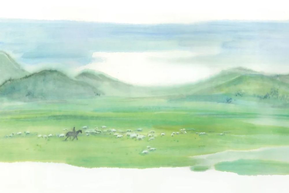 《敕勒川》- end -《陪孩子读古诗词》廉萍 等/编著,叶媛媛/绘《陪