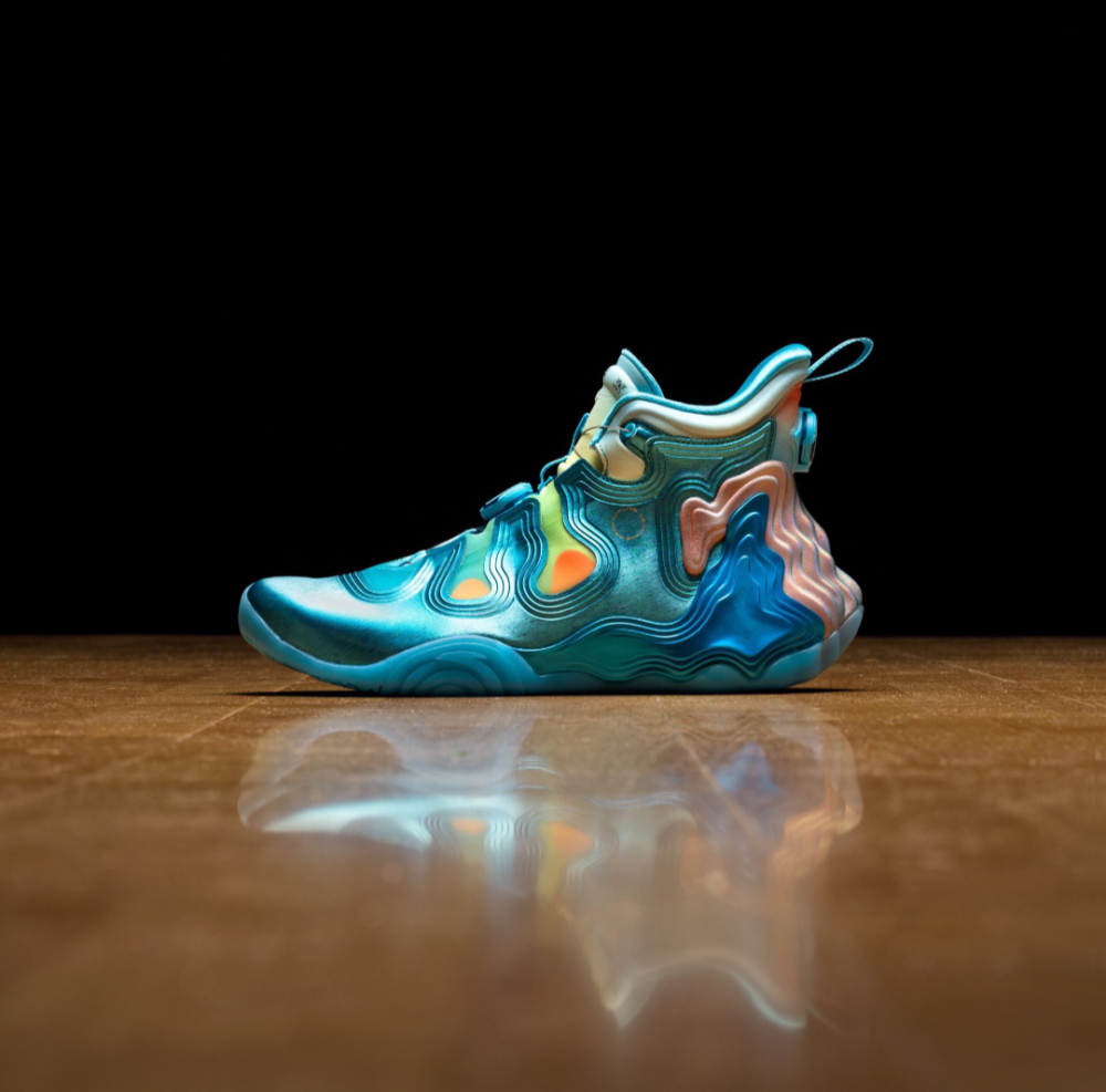 球鞋分享 anta 安踏星标系列星岳"琉璃光"高帮篮球鞋 蓝绿_腾讯新闻