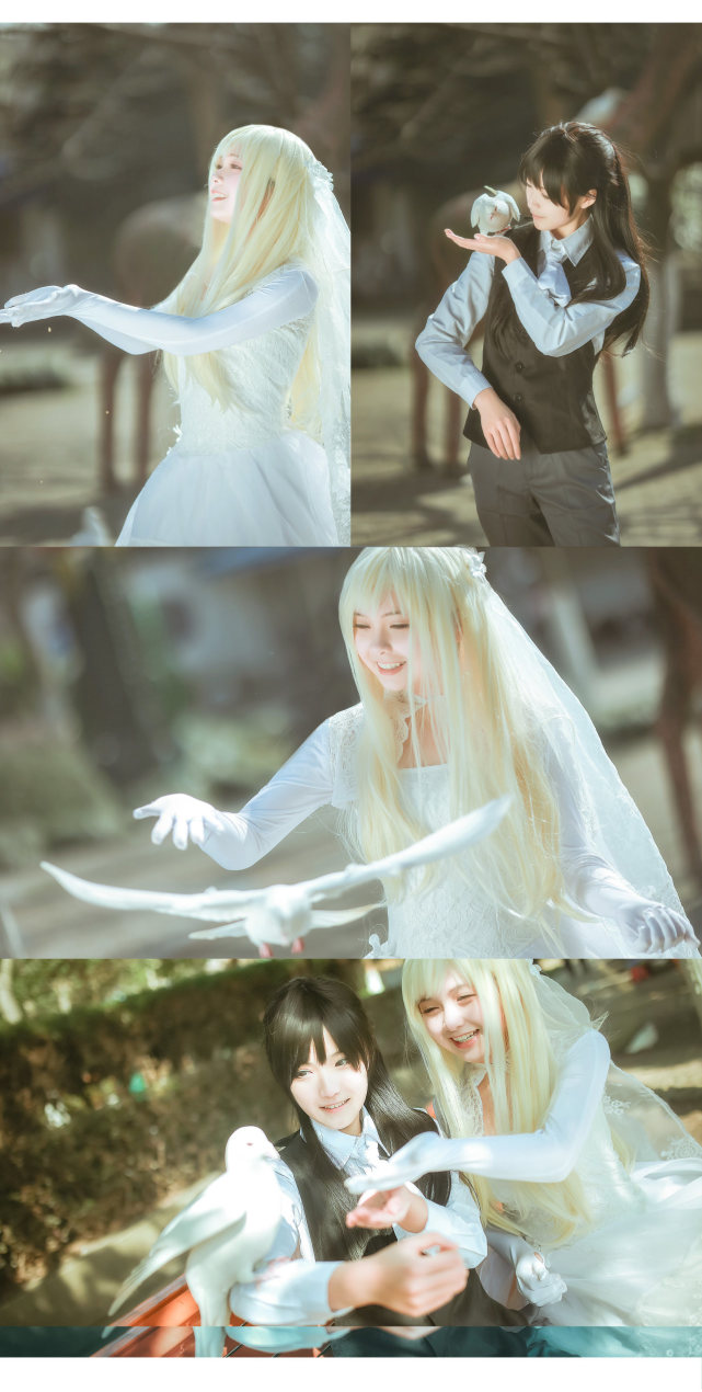 sq孙璟秋瞳婚纱cosplay