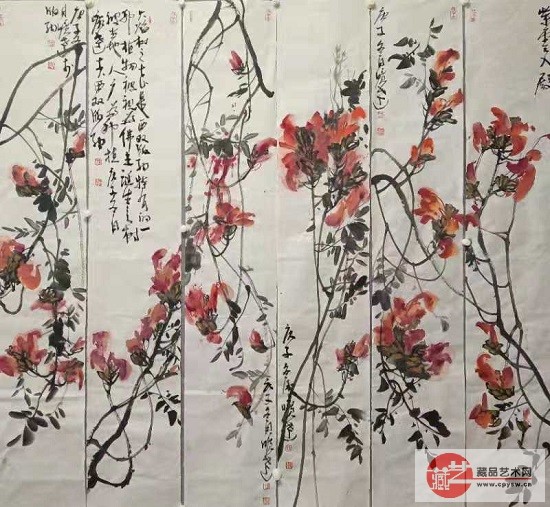 牛年贺岁喜迎新春著名画家徐旷达西双版纳写生花卉作品赏析二