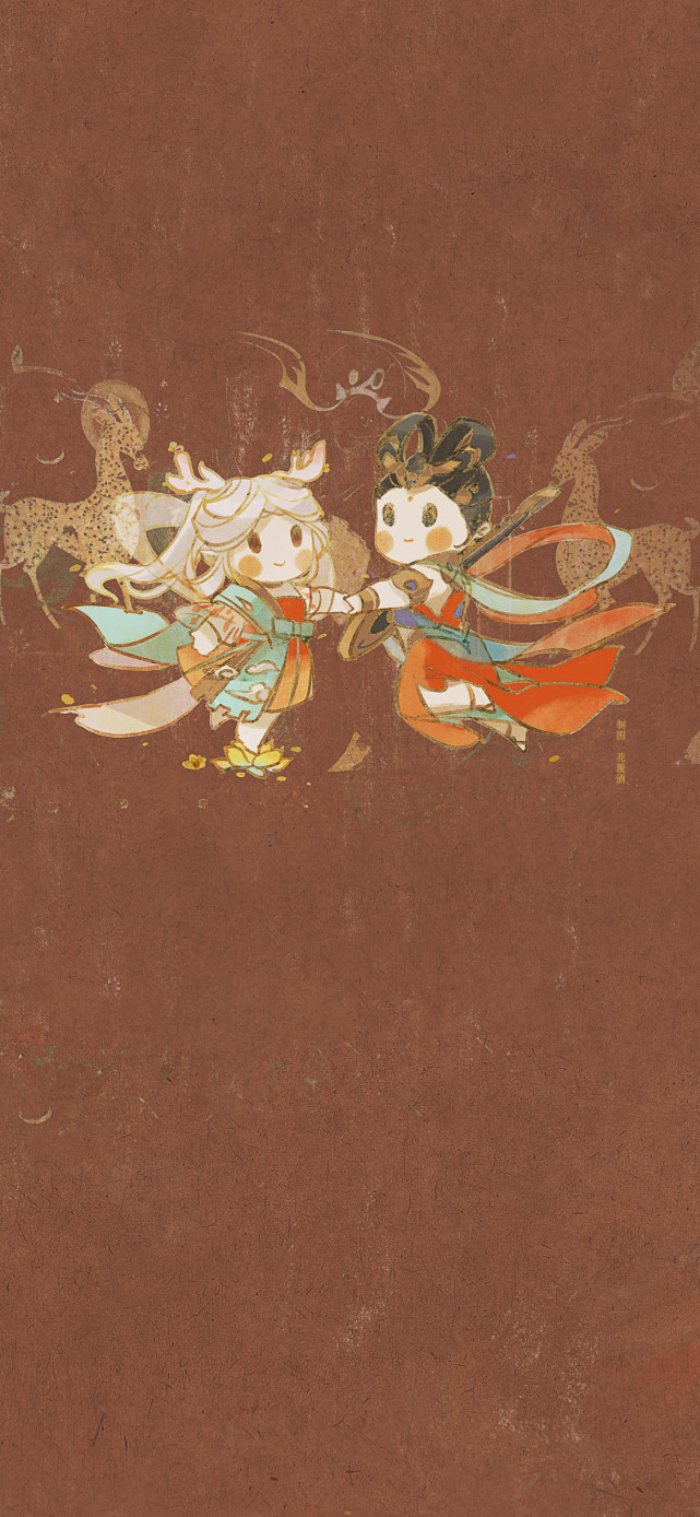 王者q版壁纸桃之夭夭灼灼其华