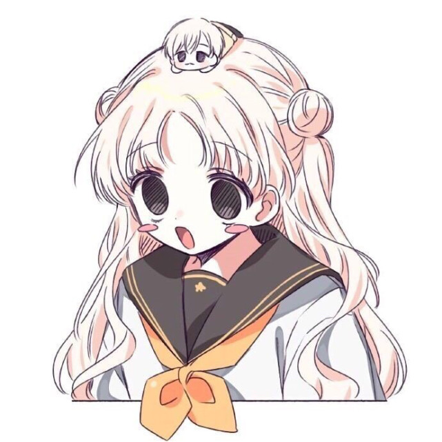 一组可爱的动漫女团头