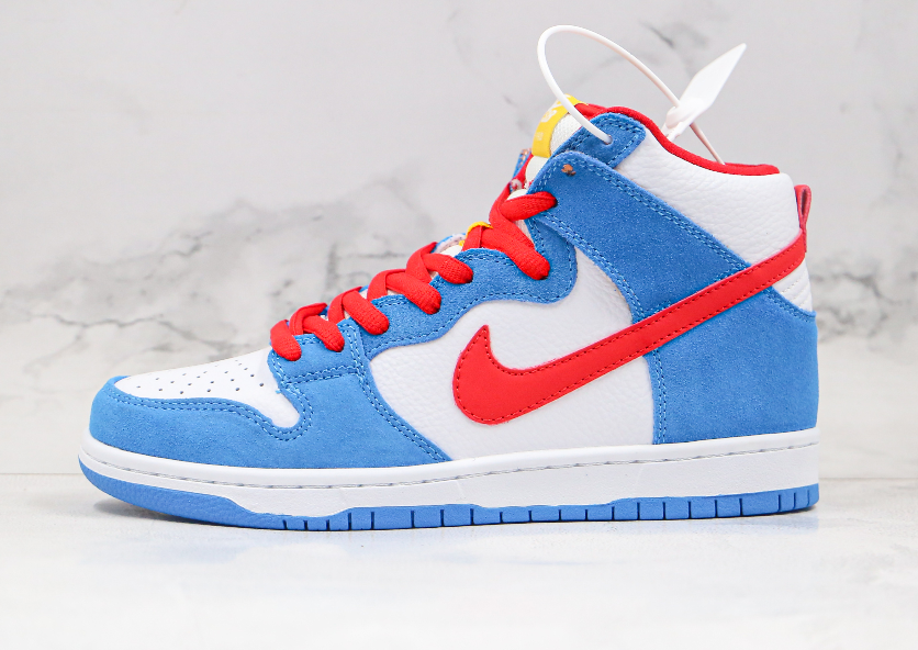 耐克高帮哆啦a梦休闲板鞋nikesbdunkdoraemon