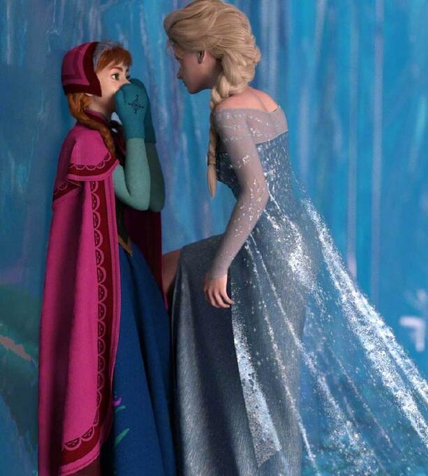 冰雪奇缘:安娜与艾莎的精美图画,女王的这个姐姐有点腹黑