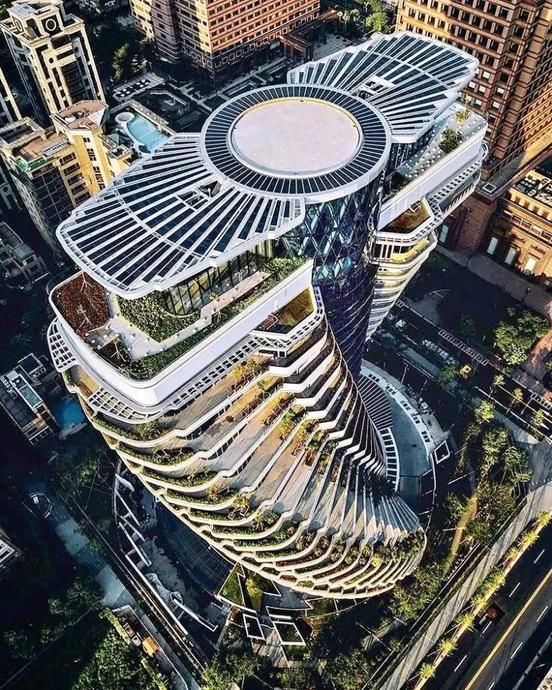 台湾新地标 陶朱隐园 即将完工 90度旋转的垂直森林 腾讯新闻