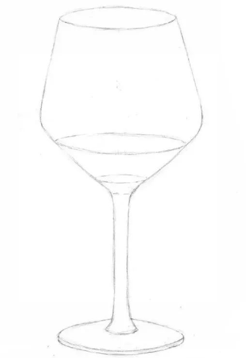 用来喝红酒的高脚杯你会画吗