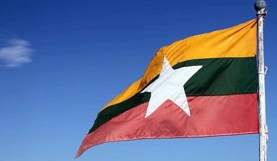 缅甸国旗.图/新京报网.