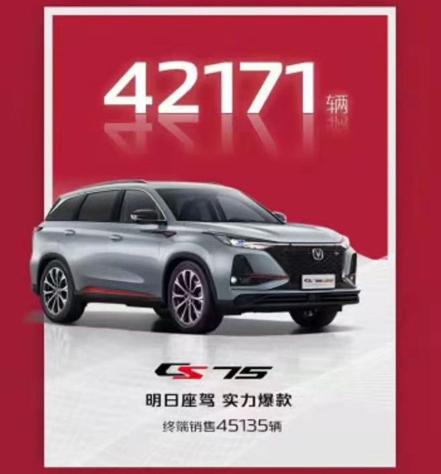 42171台！CS75公布1月销量，这下第一没跑了？图3