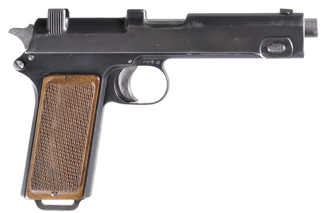 m1907手枪,奥匈帝国军队于1912年将它作为制式手枪(也有文章称1914年