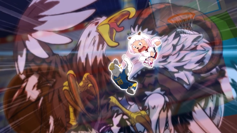 此时,滑翔机队也开始认真了起来,他们用白羽截击频繁抢断了守护者队