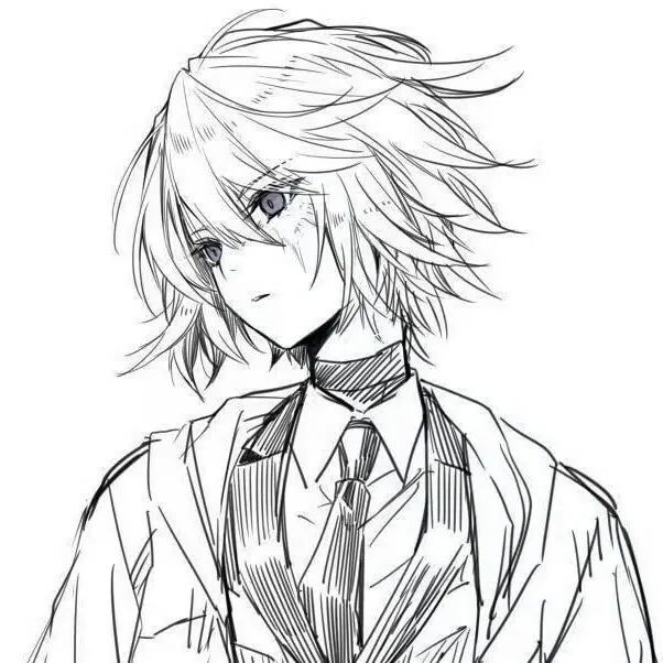 丧丧的黑白男女生动漫头像