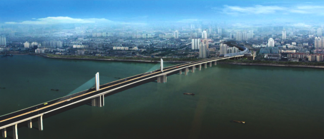 潜江汉江大桥最新图片