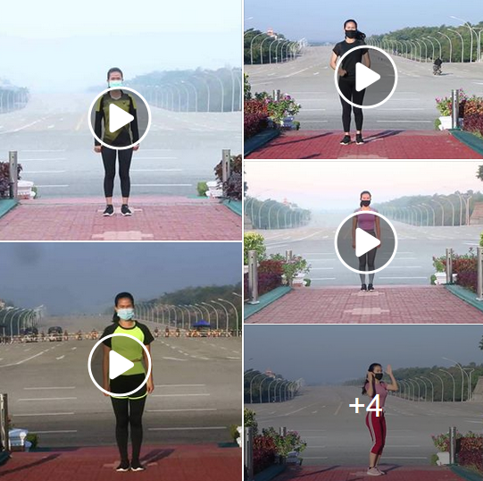 缅甸女子在室外跳健美操 意外录下身后巨变一幕！