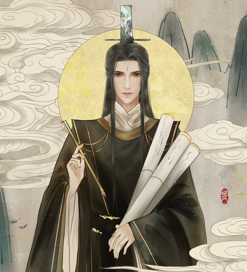 天官赐福画师笔下的不同画风q版可爱灵文的男相来了