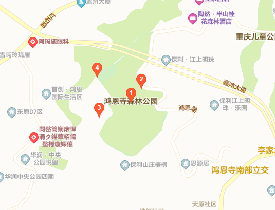 鸿恩寺公园地图图片