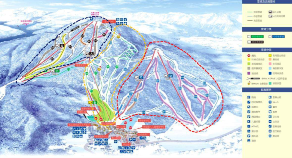万科松花湖滑雪场地图图片