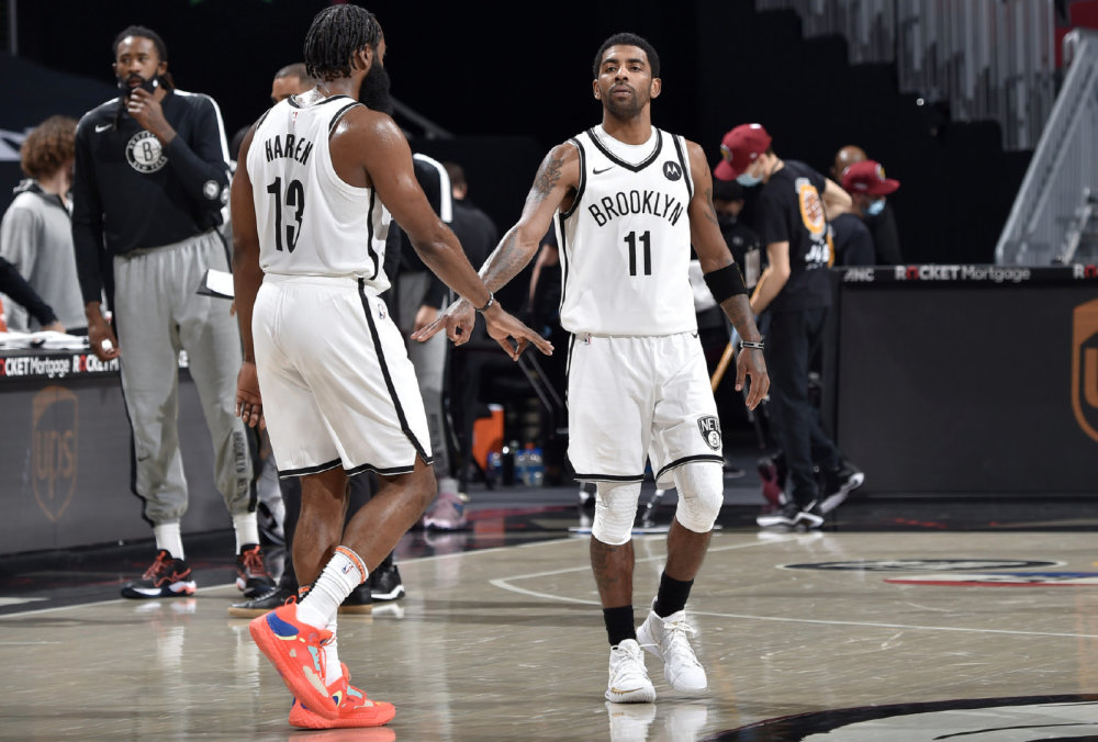 总决赛预演篮网险胜快船无奈太难防守了欧文请记住我们