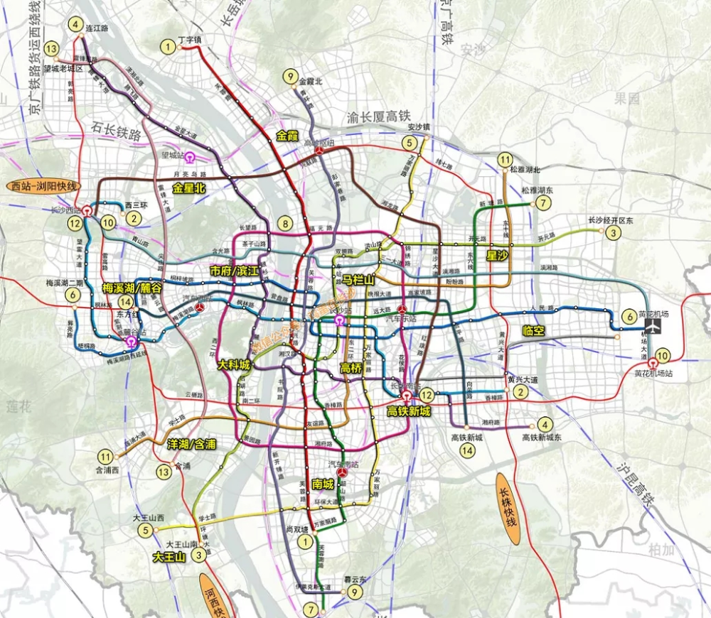 长沙地铁规划终极版本,看看还有哪儿没地铁?
