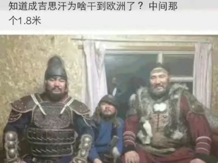 终于知道成吉思汗为啥干到欧洲了哈哈哈哈中间那个一米八