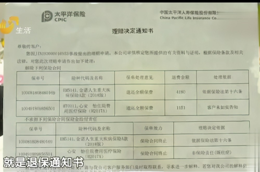 手术申请理赔却被保险公司退保想要合同有效得加钱还能这样