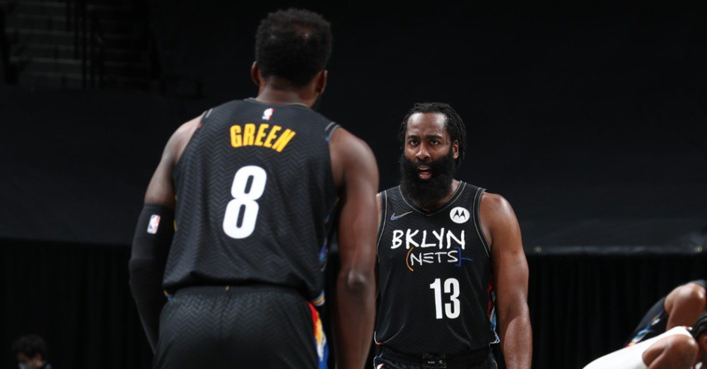 斗球nba篮网五星斗法击沉快艇哈登不在乎个人得分