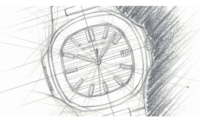 钟表结构素描图片