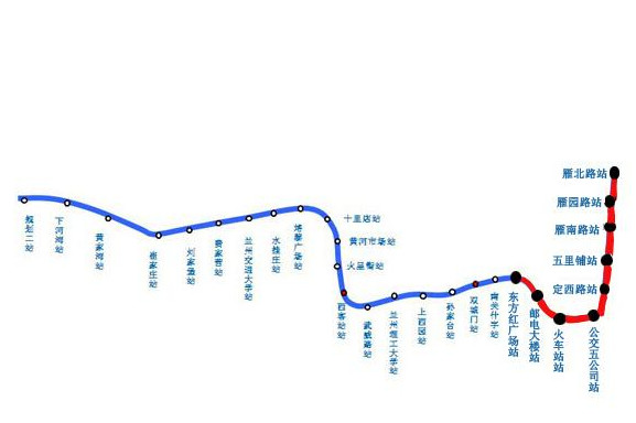 兰州市地铁一号线路图图片