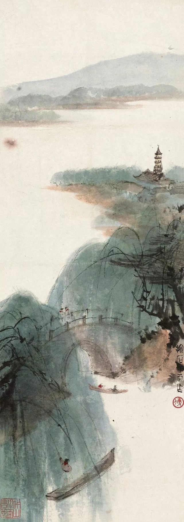 傅抱石先生笔下的春意