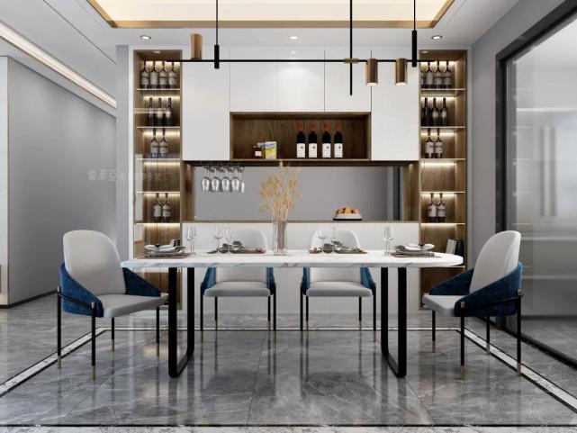 入墙 满墙餐酒柜,好用且不占地,外观设计通透大气.
