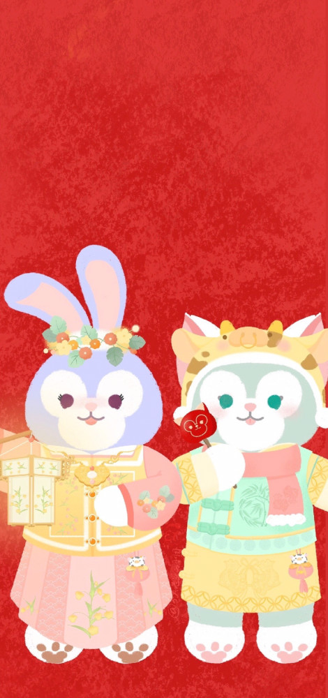 迪士尼达菲新春壁纸分享(无水印)_腾讯新闻