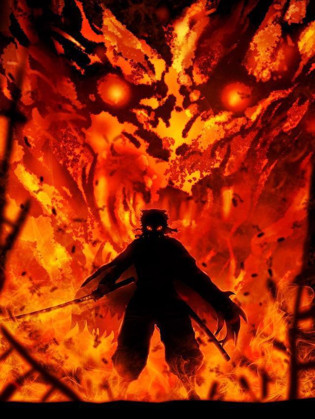 炼狱杏寿郎剪影版富冈义勇师兄也被叫做"水柱",他的性格也是非常沉稳