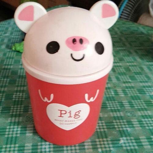 小猪垃圾桶-儿子的新玩具