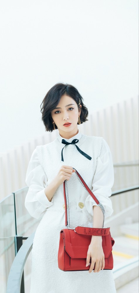 佟丽娅清新文艺白裙写真高清壁纸 腾讯新闻