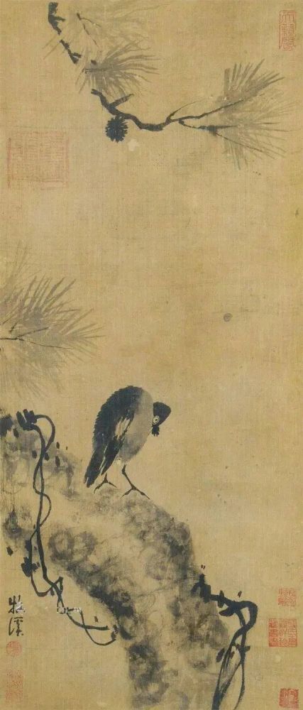 新入荷 【茶道具】前大徳寺 鶴松画賛『福聚海無量』松泉画 軸B8 足立 新入荷 【茶道具】前大徳寺 鶴松画賛『福聚海無量』松泉画 軸B8 足立
