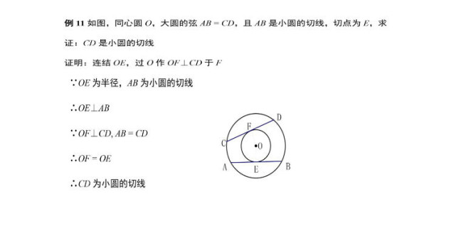 11,當已知條件中有切線時,常作過切點的半徑,利用切線的性質定理證題.