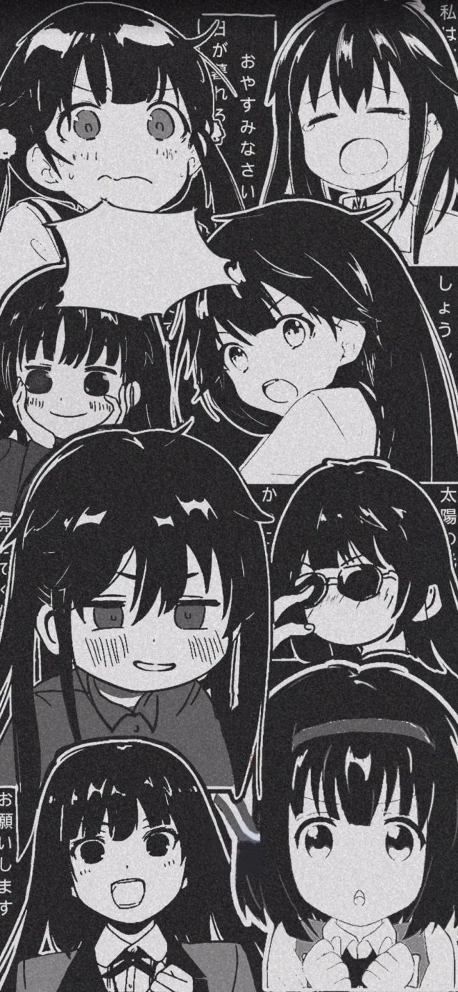 壁纸黑白动漫二次元拼接壁纸