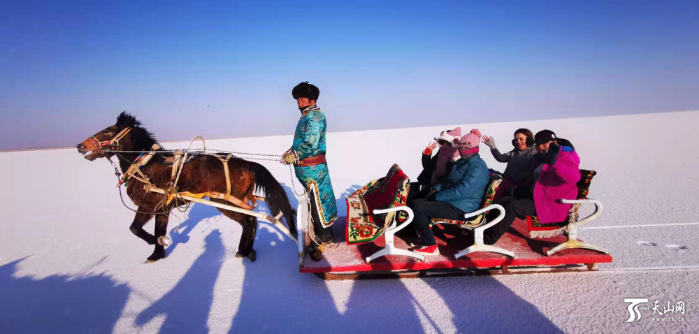 环保潮出范儿 他们在景区内骑马上下班