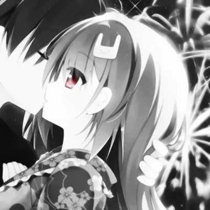 动漫情头高清黑白色的二次元黑暗系情头喜欢就收藏吧