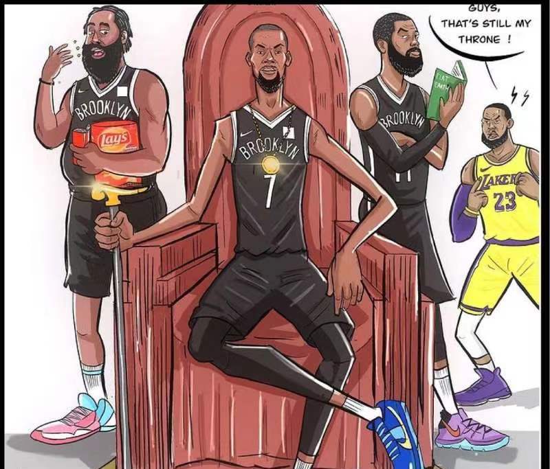 nba媒体晒照篮网三巨头加冕,詹姆斯怒斥,球迷:湖人大胜掘金啪啪打脸