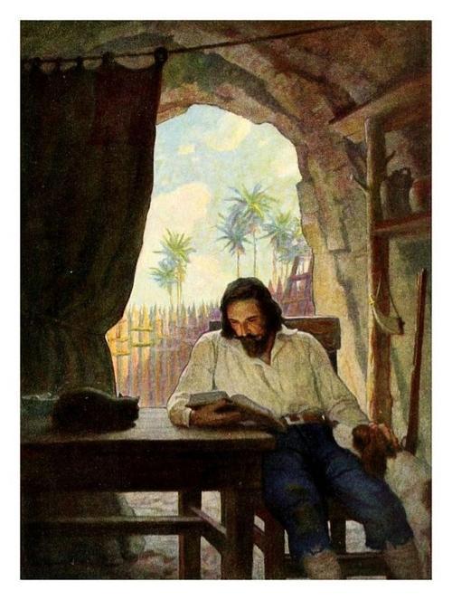 只是把主人公取名为鲁滨逊·克鲁索,又加上了鹦鹉和黑人"礼拜五"